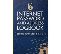 Internet Password and Address Logbook - A Safe Place for Your Personal Information: removable cover band for security