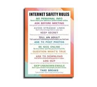 Internet Rules Poster Children Cybersecurity Display