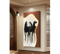 interoknack New Relief Horse - Mural de pared LED con texto "Success Upon Arrival", vintage, 3D en relieve con control de sonido/recarga (marrón)