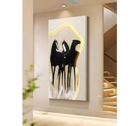 interoknack New Relief Horse - Mural de pared LED con texto "Success Upon Arrival", vintage, 3D en relieve con control de sonido/recarga (blanco)