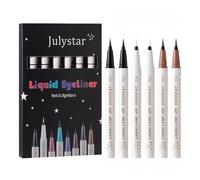 INTEROOKIE Delineador de ojos impermeable de larga duración sin manchas 6 piezas set aegyo sal hasta la pluma de maquillaje de ojos (B)