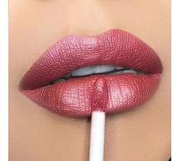 INTEROOKIE Lápiz labial resistente al agua: color de labios metálico de larga duración y esmalte de labios metálico que no se decolora para un uso duradero (NARANJA ROSA)