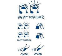 INTEROOKIE Pegatinas de tatuaje de zumo de hierbas que no reflejan la luz durante 15 días, pegatinas de tatuaje de serpientes geisha con transferencia de agua azul (GZ-591)