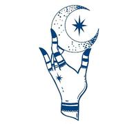 INTEROOKIE Pegatinas de tatuaje de zumo de hierbas que no reflejan la luz durante 15 días, pegatinas de tatuaje de serpientes geisha con transferencia de agua azul (GZ-576)