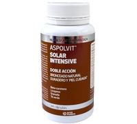 INTERPHARMA SA Aspolvit Solar Intensive 60 Cápsulas - Beta-Caroteno, Licopeno, Granada, Té Verde, Vitaminas y Ácido Fólico - Complemento para Bronceado Natural y Duradero - Cuidado de la Piel