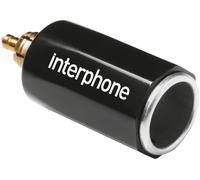 Interphone Adapter Adaptador de 12 V con conexión DIN, negro