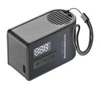 INTERPHONE Bike Air Pump - Compresor Mini portátil para Bicicleta, soporta hasta 120 PSI, función de Parada automática, Doble Pantalla LCD, con Sensor de presión de Alta precisión