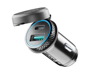 INTERPHONE Cellularline ACC2USB | 2 adaptadores USB para DIN Hembra - Tipo A y Tipo C Adaptador de Encendedor de Cigarrillos