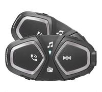 INTERPHONE Connect HD - Doble - Intercomunicador para Casco de Moto, estéreo, Alta fidelidad, 40 mm, Uso piloto - piloto, Distancia 300 m, autonomía 12 Horas, Radio, GPS, TFT, Impermeable IPX67