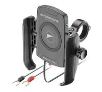 INTERPHONE Crab - Soporte para Smartphone con Carga inalámbrica y USB-C, para Moto, con Carga inalámbrica 15 W Qi + USB-C Quick Charge, Universal para Manillar de 12 - 32 mm, Resistente a Vibraciones