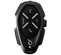 Interphone Cellularline INTERPHOLINK | Bluetooth Auriculares Manos Libres para Casco Moto, para 2 Motoristas, hasta 12 Horas, Radio FM, MP3, GPS, IP67, Universal - [1 Pieza].