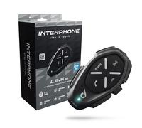 INTERPHONE LINK HD Intercomunicador casco moto individual para comunicarse entre pilotos, motos y con el pasajero hasta 300 m, intercomunicador con Bluetooth, accesorios moto, 20 h de autonomía e IP67
