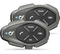 Interphone Tour - Bluetooth Auriculares Manos Libres para Casco Moto, para 4 Motoristas, Rango de 1,5 Km, hasta 25 Horas, Radio FM, MP3, GPS, IP67, Universal