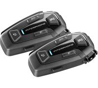 Interphone UCOM8R - Doble - Motorcycle Intercom da Casco de Motocicleta Mesh 2.0, hasta 24 Pilotos, 1.6 km de Distancia, autonomía de 18 h, TFT y GPS Compatible, Impermeable, Auriculares HD 40 mm
