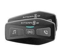 Interphone UCOM2TP - Douple - Bluetooth 5.0 Technology, 2 Pilots, Distance 600mt, Autonomy Up to 15 Hours, Mp3, GPS, Waterproof IP67, Universal, Black