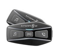 Interphone U-com 4 Sistema de comunicación Bluetooth Double Pack, negro