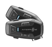 INTERPHONE UCOM7R - Doble - Bluetooth 5.2 Motorcycle Intercom extraíble y batería integrada 15 h Autonomía, 4 Moto 1 km, TFT y GPS Compatible, Impermeable, Auriculares 32 mm, para Todos los Cascos