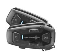 Interphone UCOM8R - Doble - Motorcycle Intercom da Casco de Motocicleta Mesh 2.0, hasta 24 Pilotos, 1.6 km de Distancia, autonomía de 18 h, TFT y GPS Compatible, Impermeable, Auriculares HD 40 mm