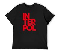Interpol Stacked El Pintor Antics Turn Bright Lights Band - Camiseta para hombre, informal, de algodón, unisex, color negro, Negro, XL