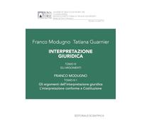 Interpretazione giuridica. Gli argomenti (Vol. 3/1) (Crispel. Sezione di diritto pubblico italiano ed europeo)