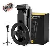 Interpretk 2025 New 4-in-1 Multifunctional 360° Rotation Magnetic Selfie Stick, Circulatne Mini Selfie Stick Tripod with Wireless Detachable Remote Control, for Travel and Vlogging (1PCS)