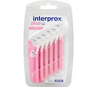 Interprox de 0,38 mm rosado más cepillo interproximal Nano - Pack de 6 | 0,38 mm, cabeza de cepillo angular, rosa, paquete de 6, cepillos interdentales