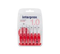 Interprox Plus Mini cepillos interdentales cónicos rojos (paquete de 6) | Mini cepillo cónico angular, rojo, paquete de 6, cepillos interdentales
