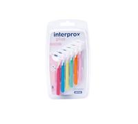 INTERPROX PLUS Mix - Cepillos interdentales - Fibras de Tynex - Multicolor - Blister de 6 unidades