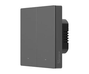 Interrupteur Intelligent SONOFF M5 Matter avec Wi-Fi 2.4GHz, Interrupteur Murial 2 Bouton avec Minuterie et Commande Vocale, Compatible avec Matter, Alexa et Google Home, Fil Neutre Requis (Type 86)