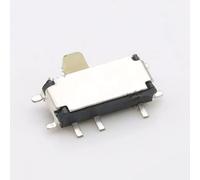 Interruptor 10/50/100 Uds X encendido-encendido 2 posiciones 1P2T SPDT interruptor deslizante Horizontal en miniatura SMD 7 pines altura del mango 1,5mm 12C01-07(Giallo,50pcs)