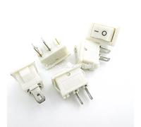 Interruptor 10 unids/lote 10x15mm Mini interruptor blanco SPST 2PIN ON/Off barco Rocer 3A/250V CD1-101