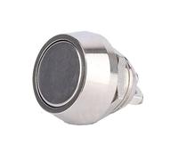 Interruptor 12MM Momentáneo 1NO Cabeza redonda plana de botón metal Terminal tornillo 3V 5V 12V 24V 220V(5V)