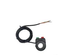 Interruptor 2 en 1 para bicicleta eléctrica y scooter eléctrico, botón de luz frontal de plástico negro, cable de 150 cm, accesorio universal para luces de bicicleta