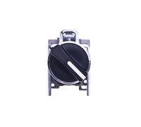 Schneider Electric XB4BD41 Harmony Botón Giratorio, con Palanca de Mando, 3 Posiciones, Brida de Metal Chapado, 1F, 22 mm Diámetro de Fijación, Negro