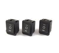 Interruptor 3 piezas 6 pines DPDT On-Off-On Panel Mount Boat Rocer Switch 15A/250V 20A/125V AC