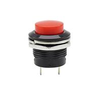 Interruptor 5 uds momentáneo SPST NO rojo verde tapa redonda interruptor de botón AC 6A/125V 3A/250V(Rot)