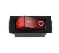 Interruptor AC 250V 15A Luz roja 3 pines SPST ON/Off 2 posiciones Panel Mount Boat Rocer Switch