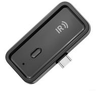 Interruptor activado por voz, control remoto inteligente IR WiFi para pistola infrarroja activada por voz Tuya con rango de 15 m, cobertura de 720° para dispositivos domésticos, negro (A)