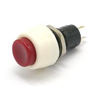 Interruptor Agujero rojo 10 mm 2 pines SPST SIN interruptor de botón mantenido