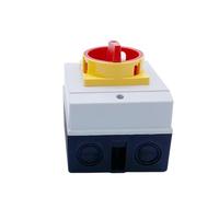 Interruptor aislador de 25A, 32A, 40A, 63A, bloqueo de encendido y apagado, candado fijo, cámara giratoria, carcasa impermeable, 690V, dos posiciones, YMD11(4P 175-115-100,25A)