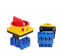 Interruptor aislador de encendido y apagado YMD11-32A 3/4P 690 V con candado y control selector de desconexión de leva giratoria, 1 unidad(3P 6Terminals)