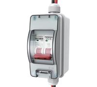 Interruptor Aislador Fotovoltaico Caja de interruptor desconexión solar MCB minidisyuntor DC500V caja distribución fotovoltaica combinadora HT-2 impermeable(20A-ExpBolt)
