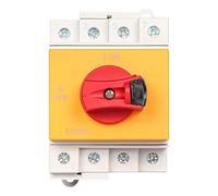 Interruptor aislador solar de CC PV, 1000 V, 32 A, 2 polos, montaje en riel DIN, seccionador con manija giratoria for energía solar EKD16-DB32(EKD6-32-4 (4P 32A))