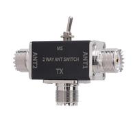 Interruptor Antenas 100W, Divisor de 2 Vías Manual con Interfaz SO239 para Sistemas de Radioaficionado y Comunicación