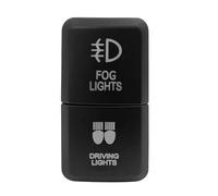 interruptor arranque motor Barra de luz LED verde/azul con interruptor doble pulsador 12 V y cable compatible Toyota Bus, 4Runner, Hilux, RAV4 Prado(Fog driving lights)