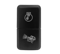 interruptor arranque motor Barra de luz LED verde/azul con interruptor doble pulsador 12 V y cable compatible Toyota Bus, 4Runner, Hilux, RAV4 Prado(Air compressor-off)