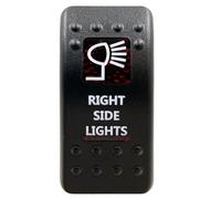 interruptor arranque motor Interruptor basculante rojo SPST 5P ON/OFF y DPDT 7P ON. Apto para coche, barco, IP66. NARVA Carling, estilo ARB. Repuestos para automóviles(Right Side Lights)