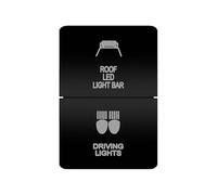 interruptor arranque motor Interruptor de doble pulsador, luz naranja y blanca, 12 V, compatible con Toyota 4 Runner, Carolla, Hilux, Prado, Landcruiser, RAV4, HiAce(ROOF DRIVING)