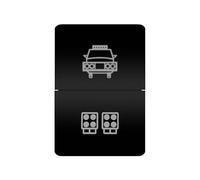 interruptor arranque motor Interruptor de doble pulsador, luz naranja y blanca, 12 V, compatible con Toyota 4 Runner, Carolla, Hilux, Prado, Landcruiser, RAV4, HiAce(BUMPER WORK)