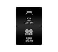 interruptor arranque motor Interruptor de doble pulsador, luz naranja y blanca, 12 V, compatible con Toyota 4 Runner, Carolla, Hilux, Prado, Landcruiser, RAV4, HiAce(ROOF REAR)